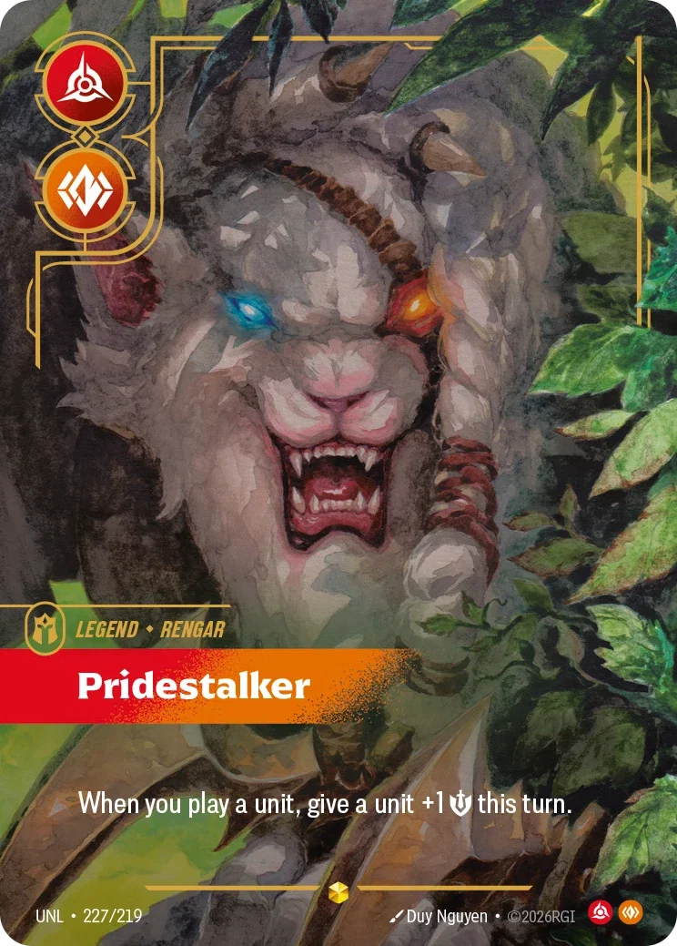Rengar - Pridestalker (Overnumbered) - 227/219 (UNL) Rare