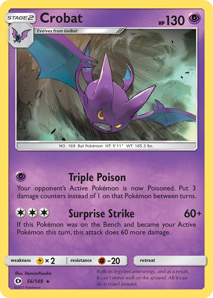 Crobat - 056/149 (SM01) Holo Rare - Near Mint Holofoil