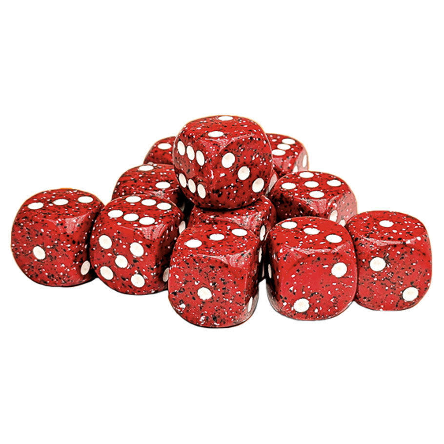CHX25774: Speckled - 16mm D6 Lava Stone (12)