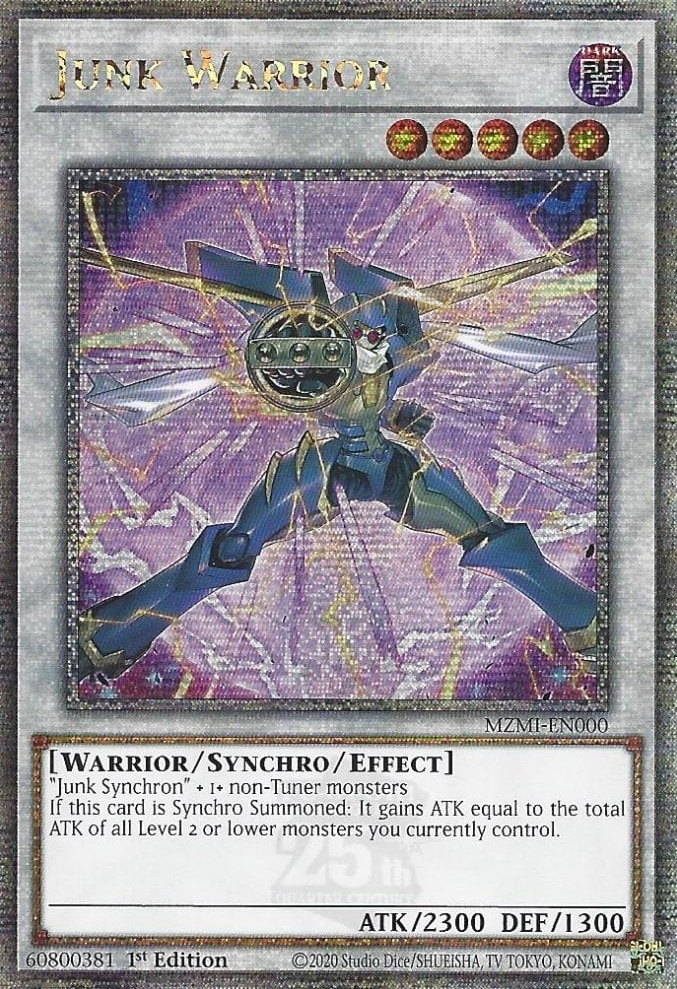 Junk Warrior (MZMI-EN000) Quarter Century Secret Rare - Near Mint 1st Edition