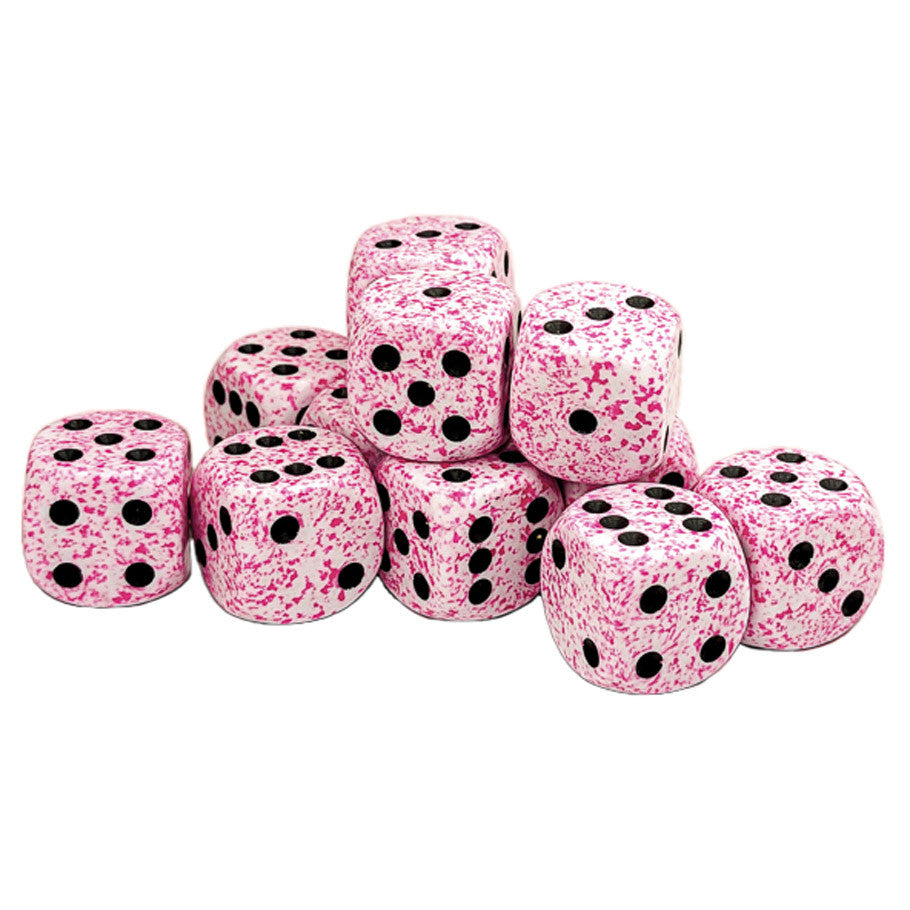 CHX25754: Speckled - 16mm D6 Pink (12)