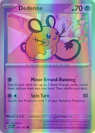 pokemon cards dedenne Dedenne - 036/091 (PAF) Common