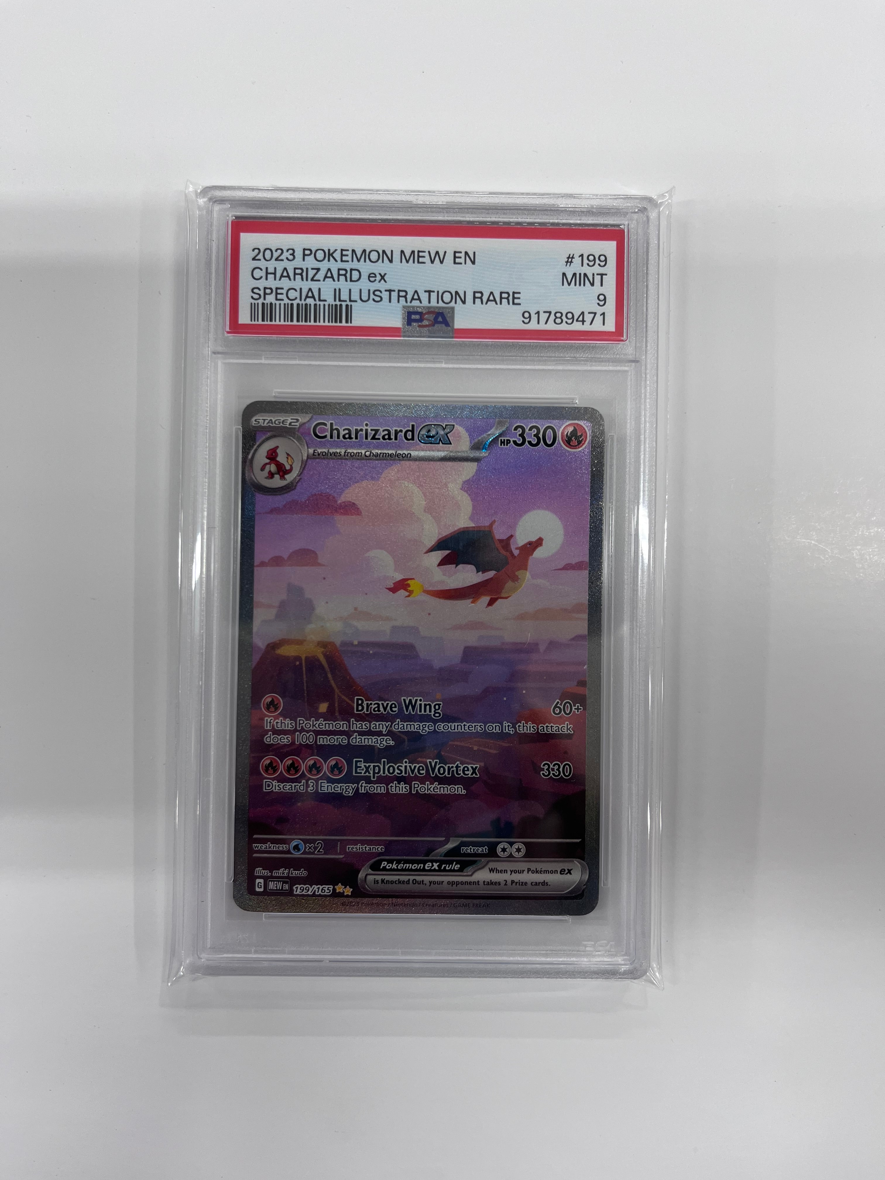Charizard ex - 199/165 (MEW) Special Illustration Rare - Near Mint Holofoil (Graded - PSA 9)