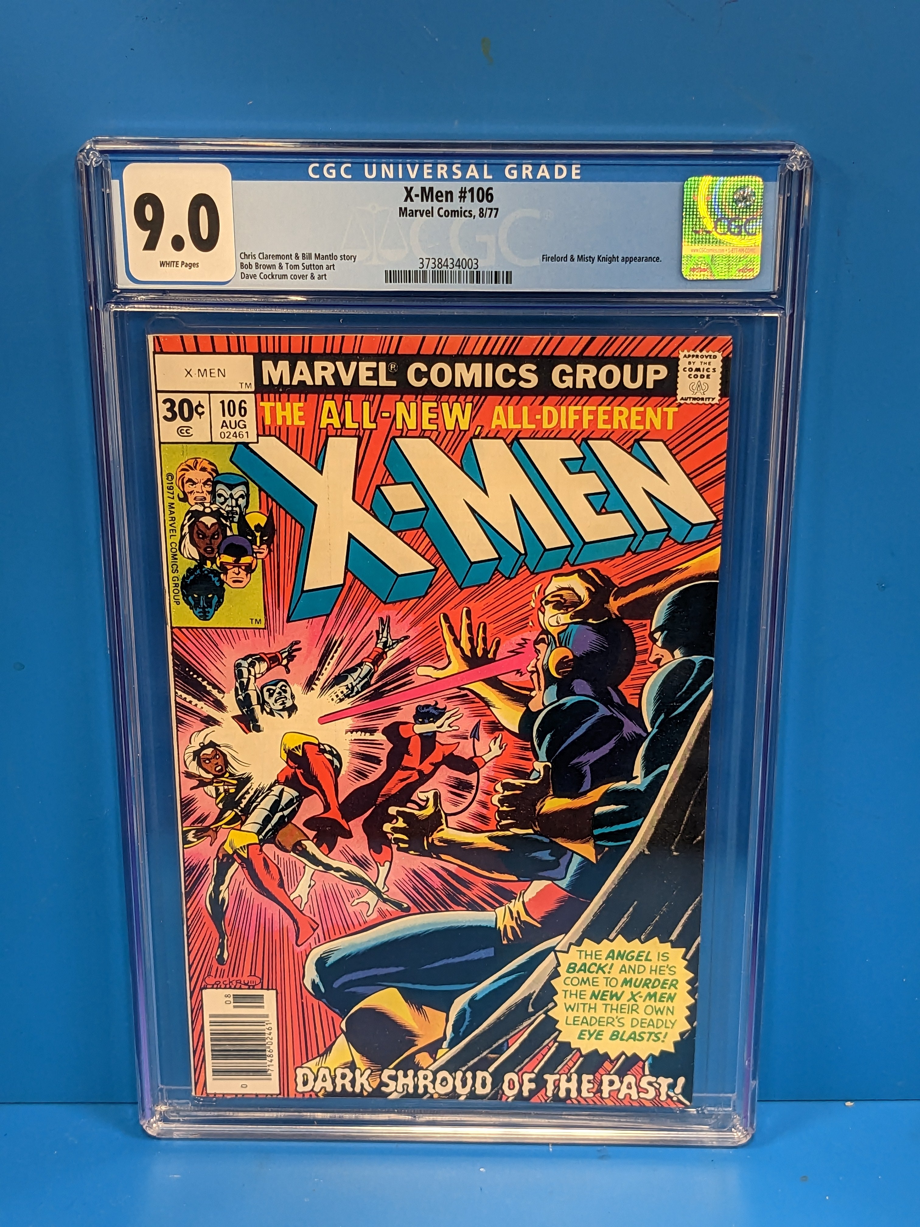 Uncanny X-Men (1963 Series) #106 (CGC 9.0) 1st Evil Professor X aka (Entity) Appearance