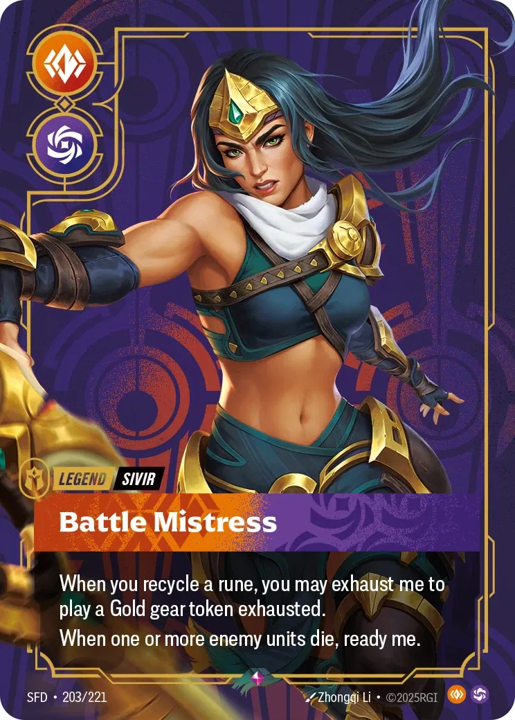 Sivir - Battle Mistress - 203/221 (SFD) Rare
