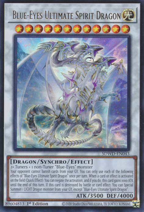 Blue-Eyes Ultimate Spirit Dragon (SDWD-EN043) Ultra Rare - Near Mint 1st Edition