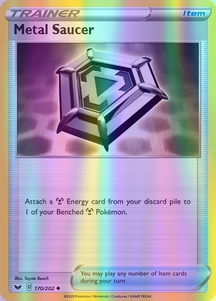 Metal Saucer - 170/202 (SWSH01) Uncommon - Near Mint Reverse Holofoil