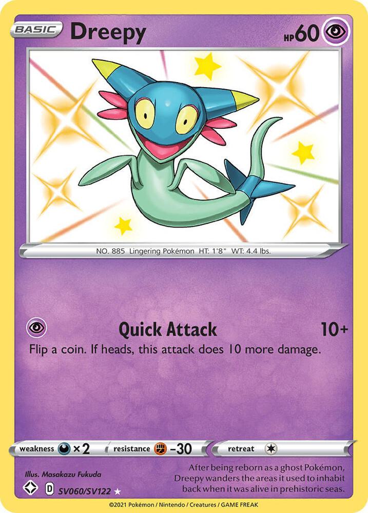 Dreepy - SV060/SV122 (SHF:SV) Shiny Holo Rare - Light Play Holofoil