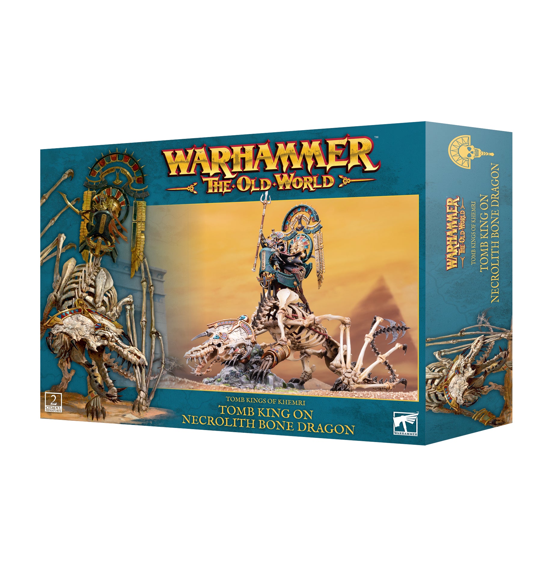 Warhammer The Old World: Tomb Kings of Khemri - Tomb King on Necrolith Bone Dragon
