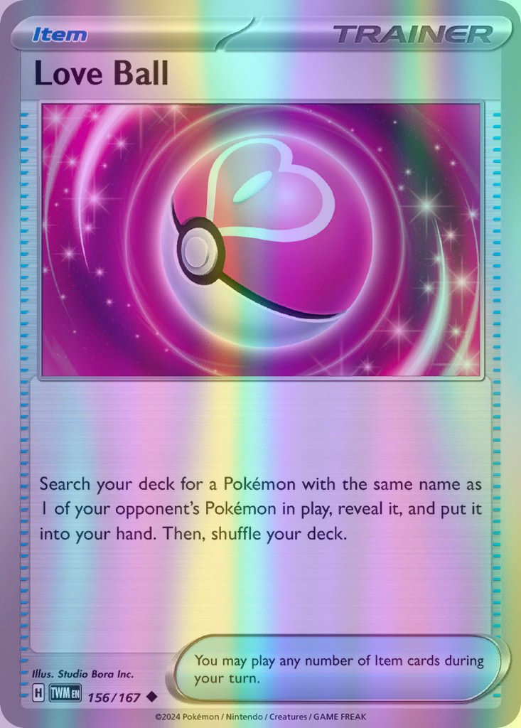 Love Ball - 156/167 (TWM) Uncommon - Near Mint Reverse Holofoil Love Ball - 156/167 (TWM) Uncommon - Near Mint Reverse Holofoil