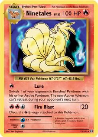 Ninetales -15/108 (EVO) Holo Rare - Light Play Holofoil