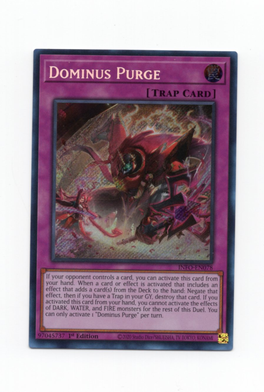 Dominus Purge (INFO-EN078) Secret Rare - Near Mint 1st Edition