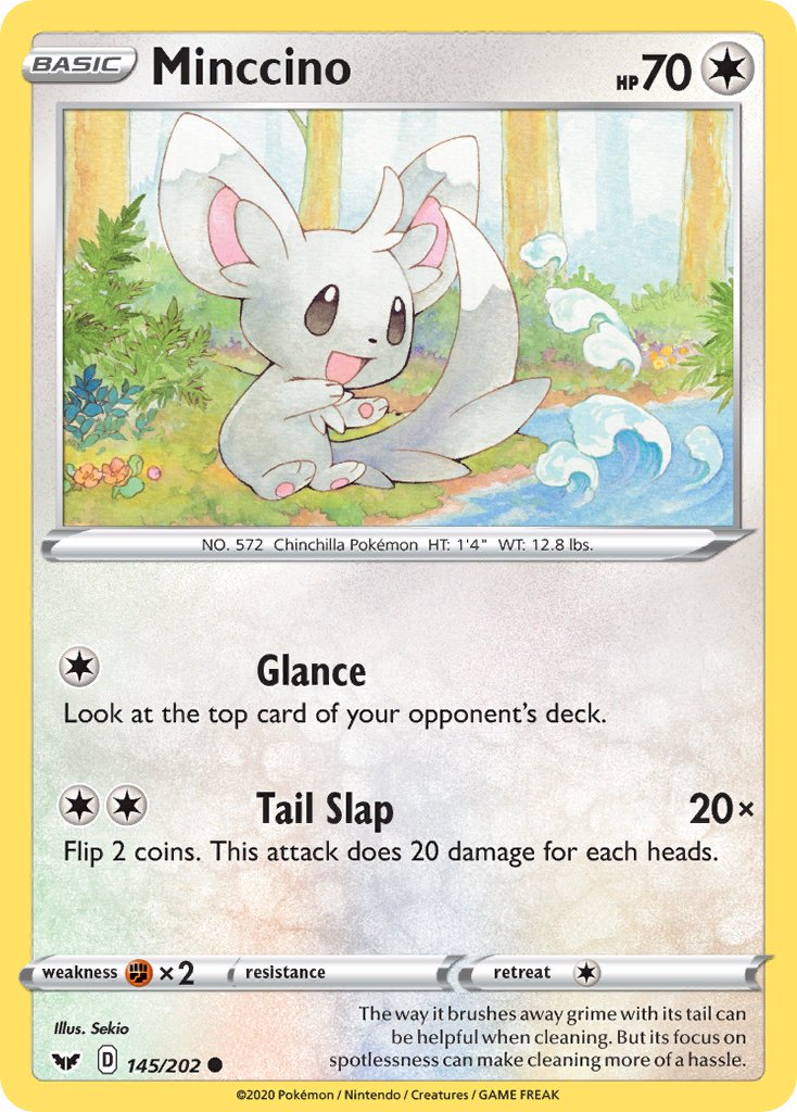 Minccino - 145/202 (SWSH01) Common - Near Mint