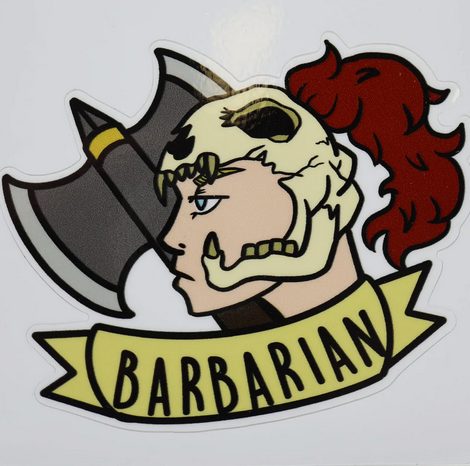 Banner Class Sticker: Barbarian