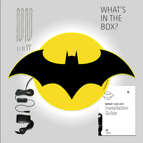 BATMAN ILLUMINATED BATSIGN LED NEON STYLE LOGO WALL LIGHT (LARGE)