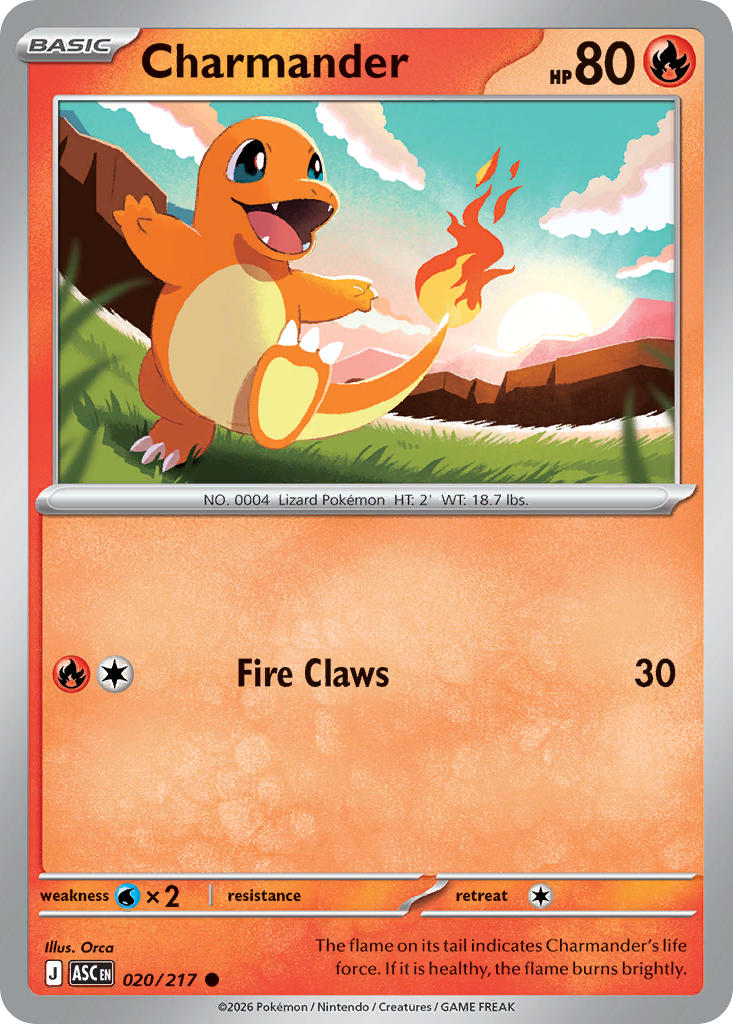 Charmander - 020/217 (ASC) Common