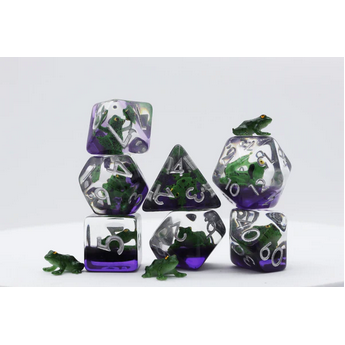 Green Poison Frog RPG Dice Set