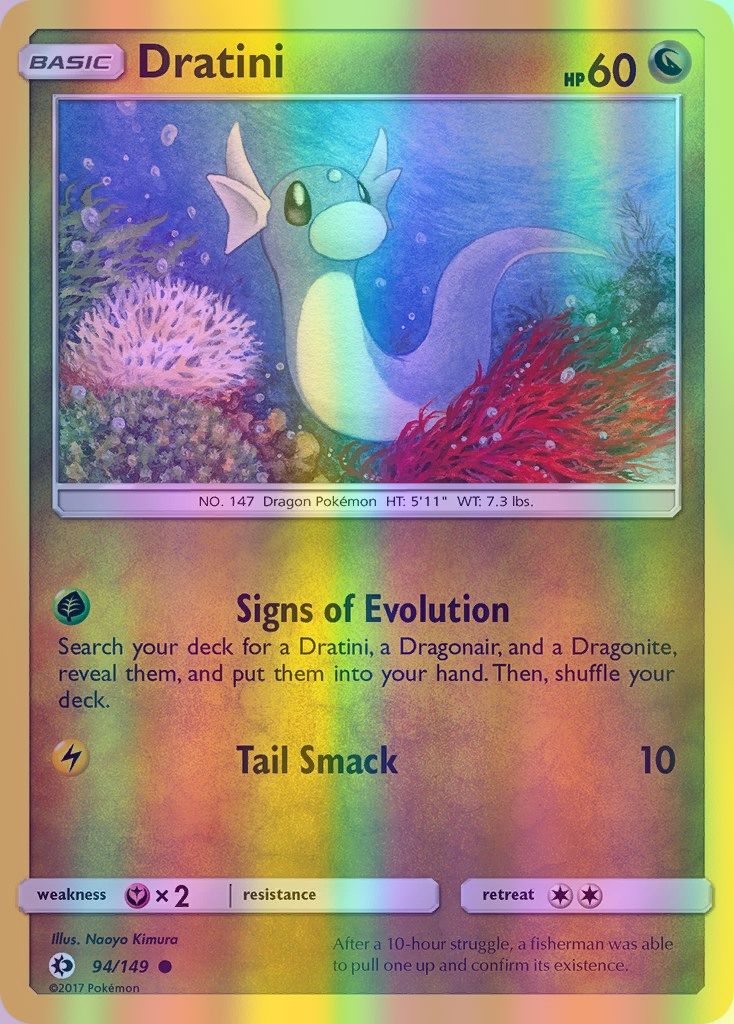 Dratini - 094/149 (SM01) Common - Near Mint Reverse Holofoil