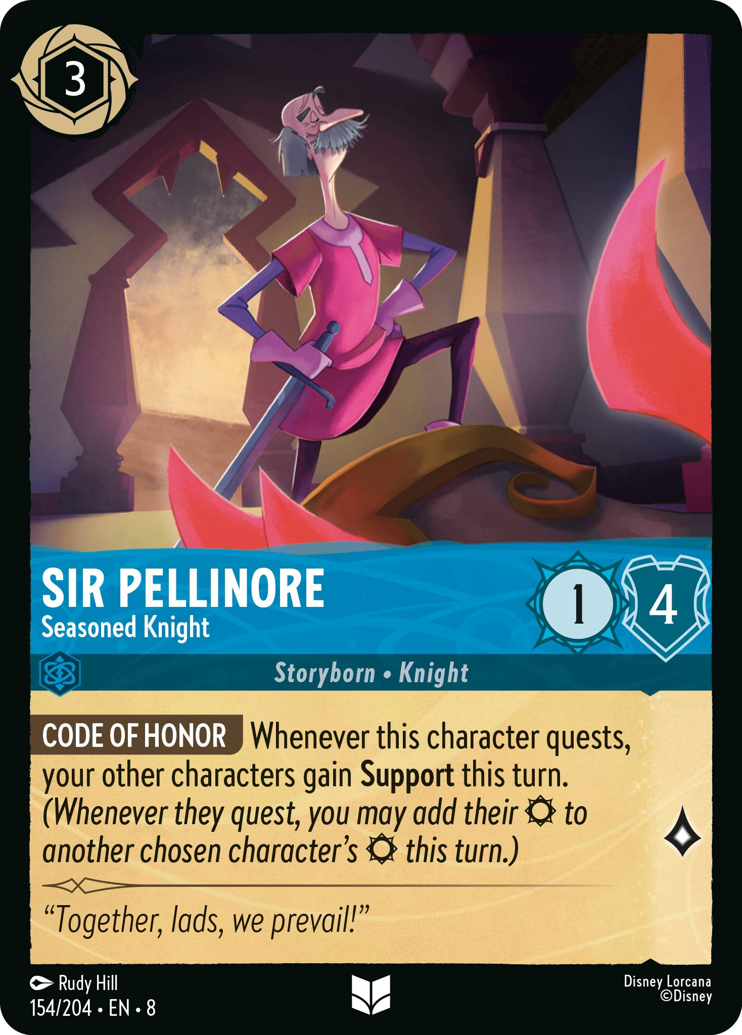 Sir Pellinore - Seasoned Knight (Reign of Jafar - 154/204 ) Uncommon