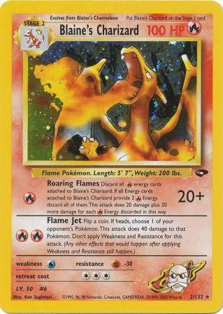 Blaine's Charizard - 002/132 (G2) Holo Rare - Lightly Play Unlimited