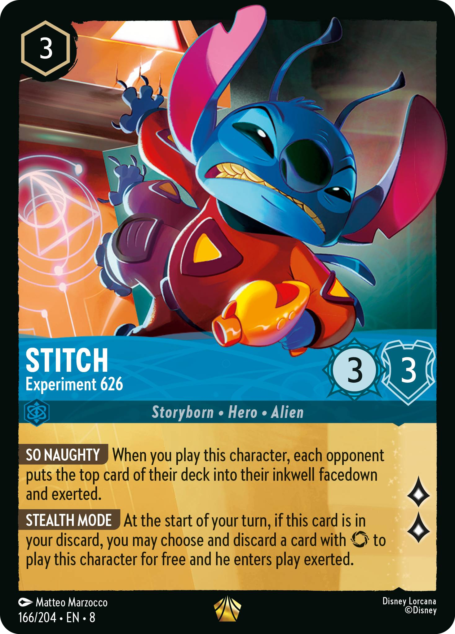 Stitch - Experiment 626 (Reign of Jafar - 166/204 ) Legendary