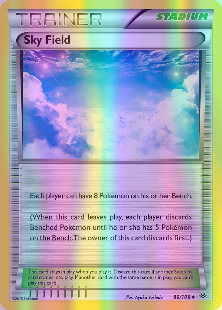 Sky Field - 089/108 (ROS) Uncommon - Near Mint Reverse Holofoil