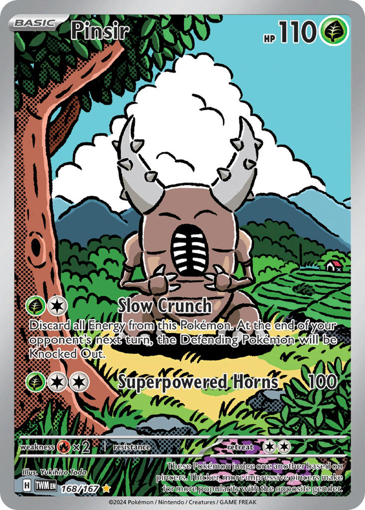 pokemon cards illustration rare Pinsir - 168/167 (TWM) Illustration Rare