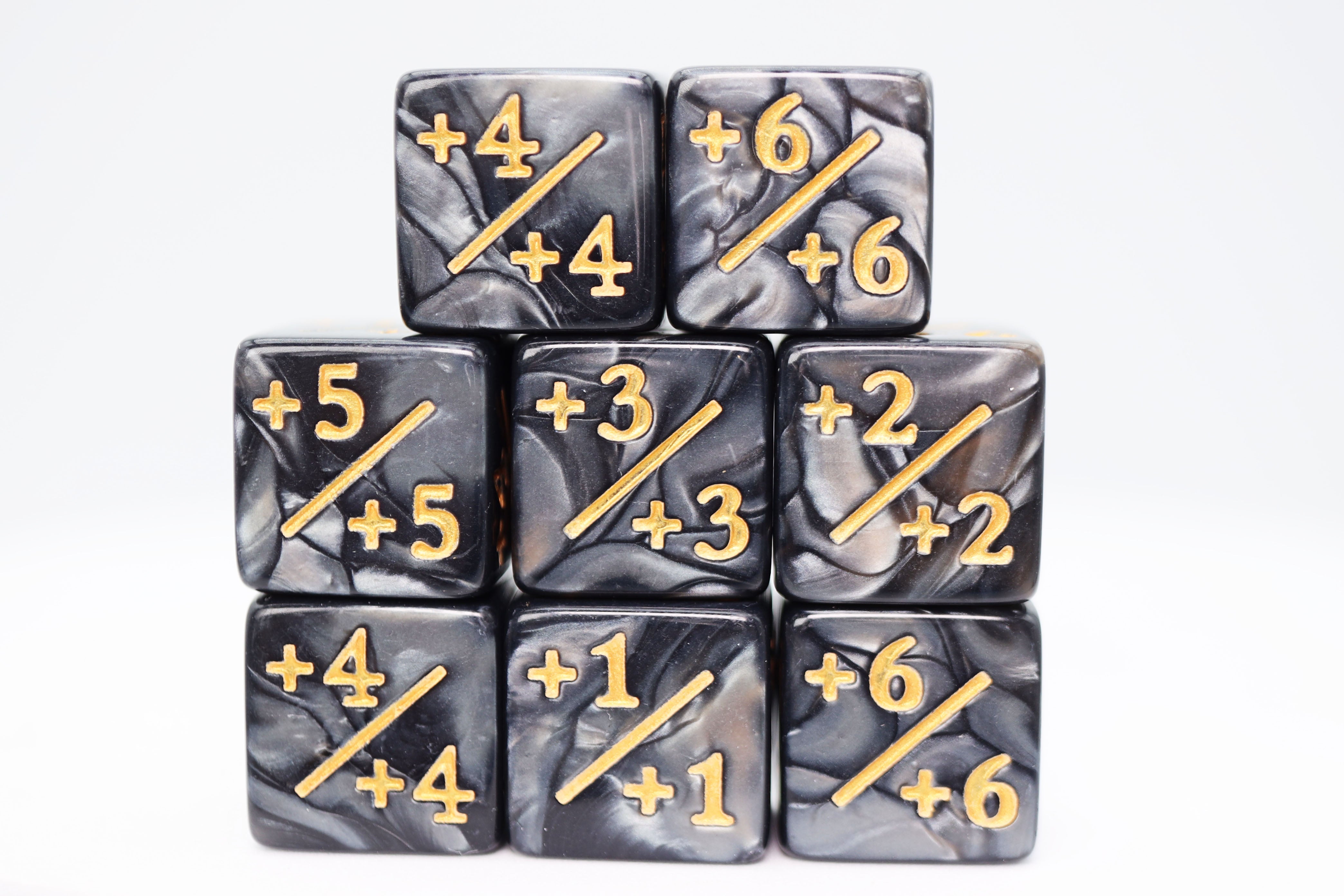 Counter Dice - Pearl Black (8)