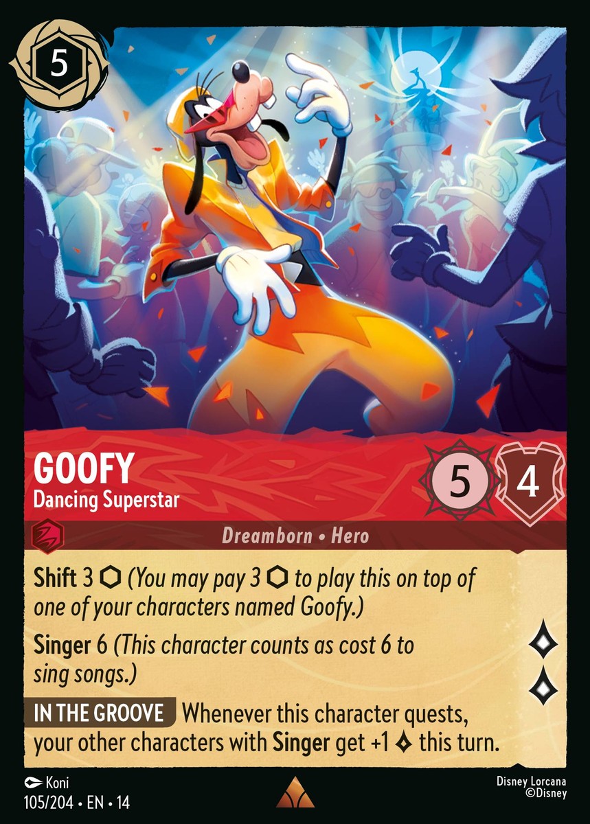 Goofy - Dancing Superstar (105/204 - Hyperia City) Rare