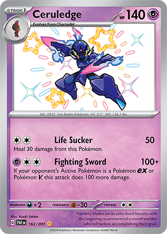 how much is a secret rare pokemon card worth Ceruledge - 162/091 (PAF) Secret Rare