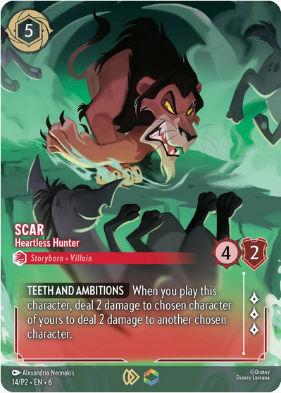Scar - Heartless Hunter (Disney Lorcana Promo Cards 14/P2) Store Championship Promo - Near Mint
