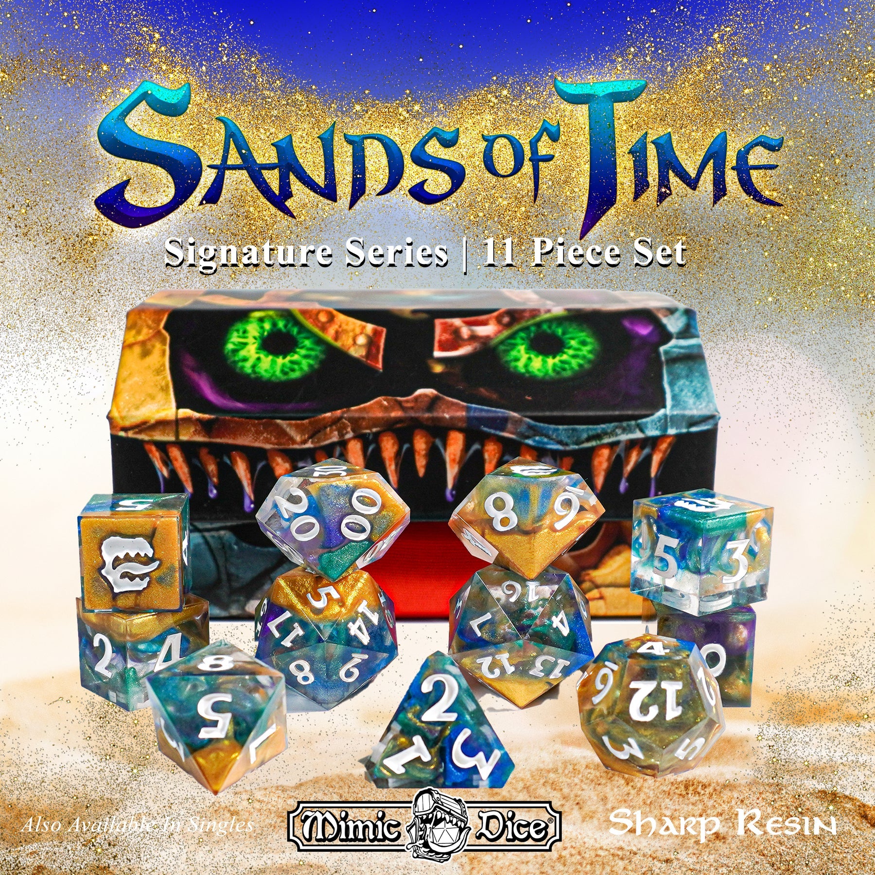 ArcKnight - Mimic Dice - Signature Sharp Resin - Sands of Time