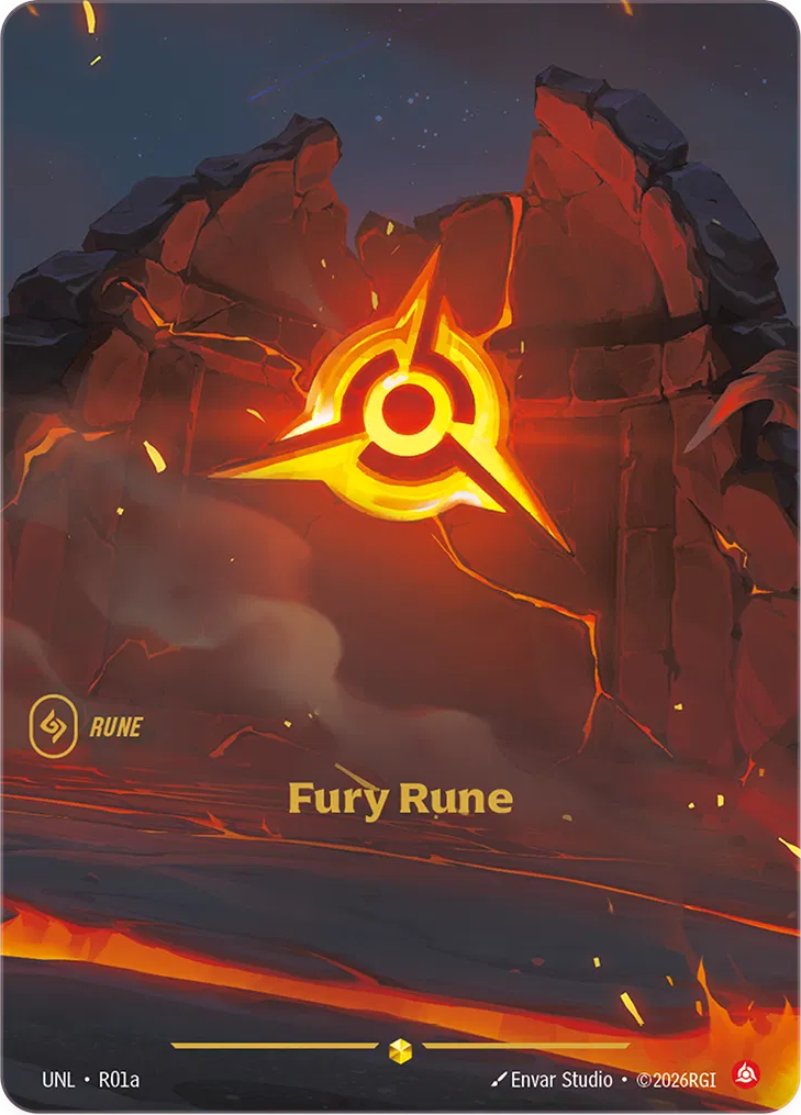 Fury Rune (Alternate Art) - R01a (UNL) Showcase