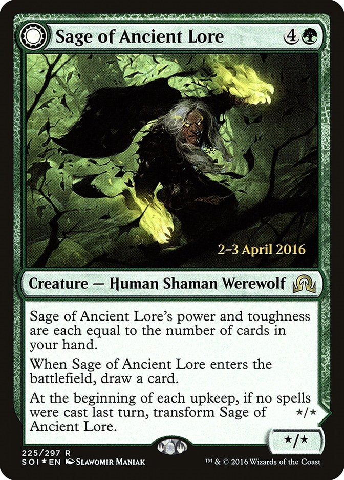 Sage of Ancient Lore // Werewolf of Ancient Hunger (SOI-R-PRE)