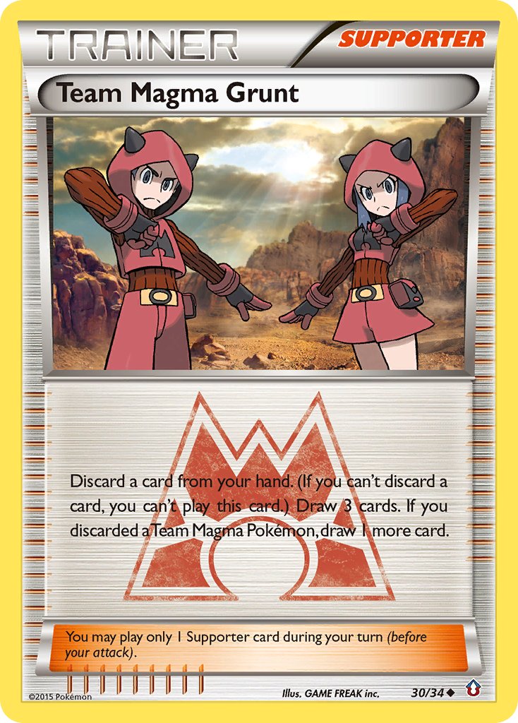 Team Magma Grunt - 030/034 (DCR) Uncommon - Near Mint