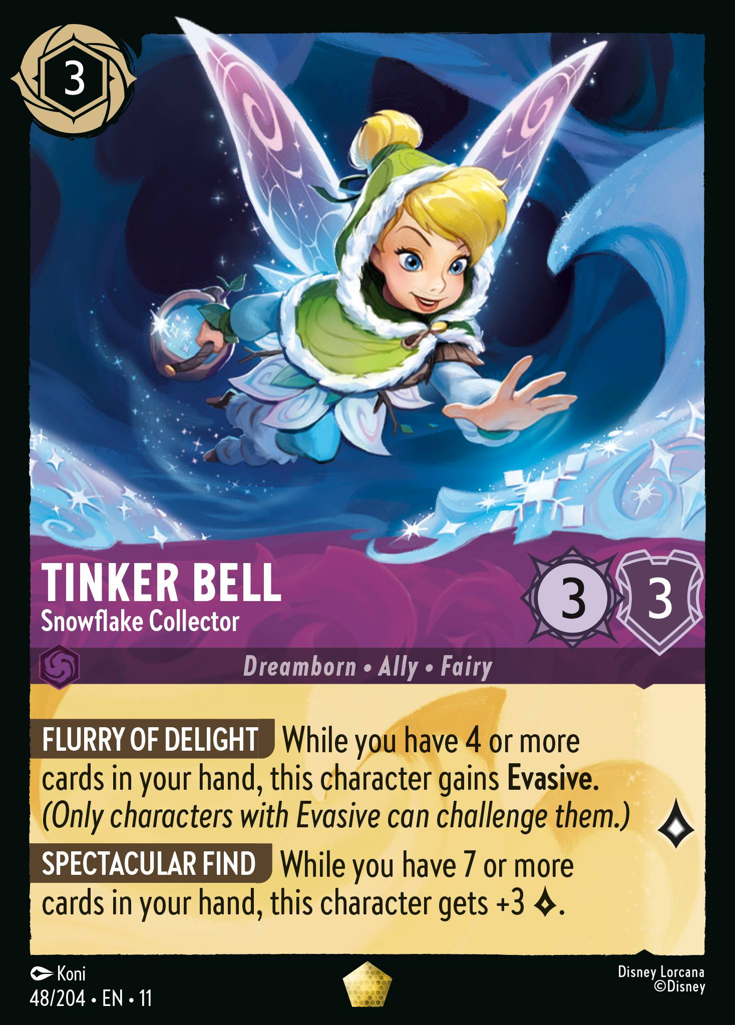 Tinker Bell - Snowflake Collector (048/204 - Winterspell) Legendary