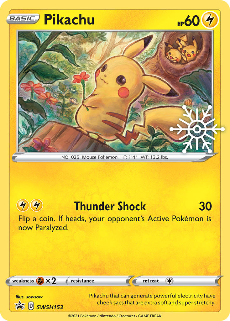 Pikachu (Holiday Calendar) - SWSH153 (SWSH:PR) Promo - Near Mint Holofoil