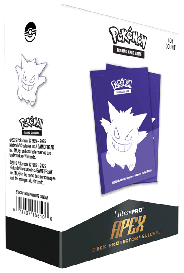Ultra-PRO: 105ct Apex Deck Protector Sleeves - Elite Series: Pokemon - Gengar