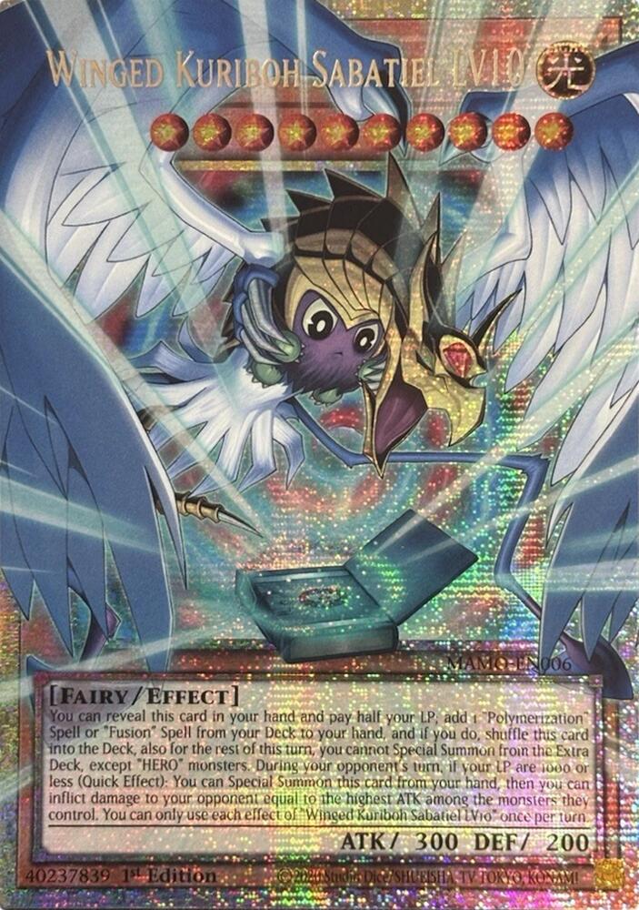 Winged Kuriboh Sabatiel LV10 (Extended Art) (MAMO-EN006)