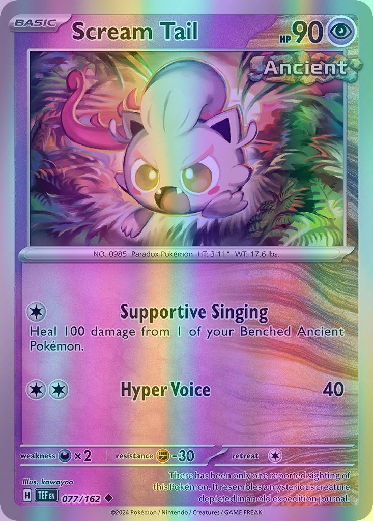 Scream Tail - 077/162 (TEF) Uncommon - Near Mint Reverse Holofoil