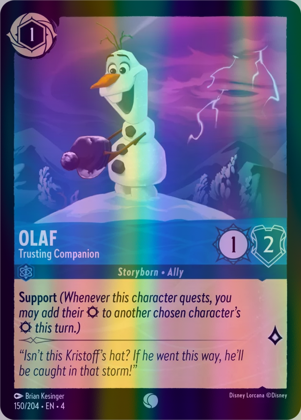 Olaf - Trusting Companion (Ursula's Return 150/204) Common - Near Mint Cold Foil