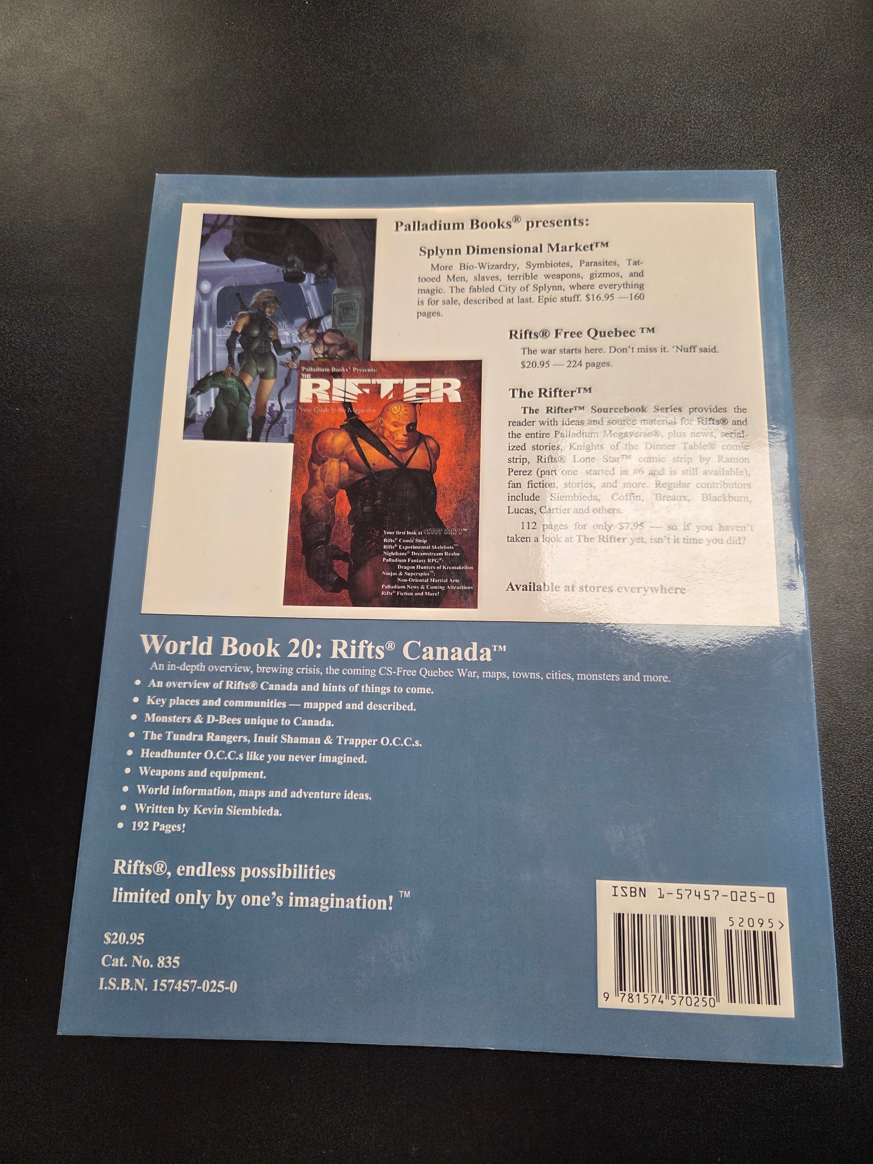 RIFTS World Book 20: Canada (USED)