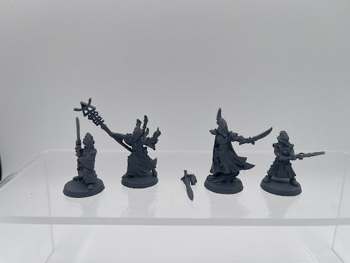40K: Aeldari Farseer and Warlocks (USED, RESIN) Lot 1