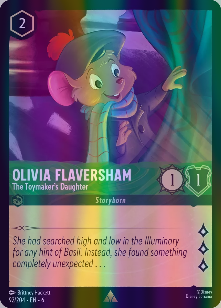Olivia Flaversham - The Toymaker's Daughter (Azurite Sea 092/204) Rare - Near Mint Cold Foil