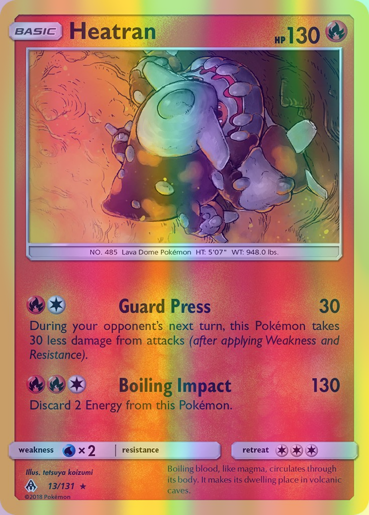 Heatran - 013/131 (FLI) Rare - Near Mint Reverse Holofoil