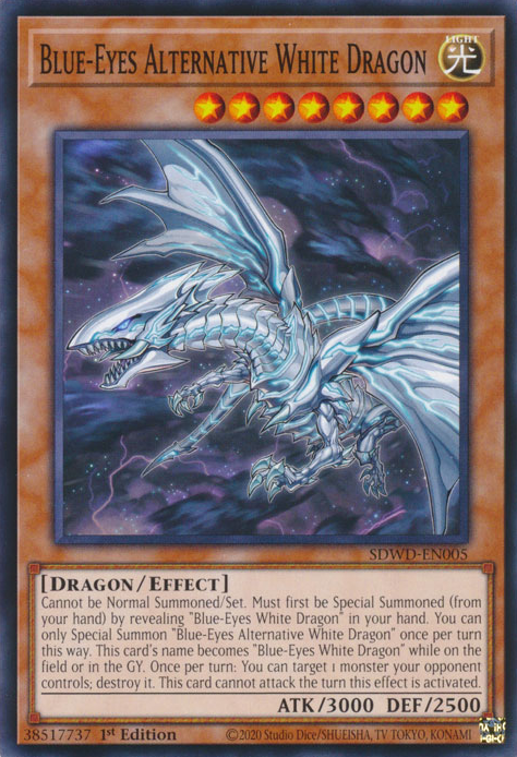 Blue-Eyes Alternative White Dragon (SDWD-EN005) Common - Near Mint 1st Edition