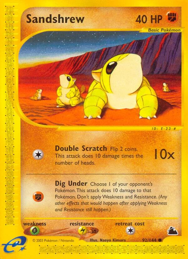 Sandshrew (92/144) Common Near Mint