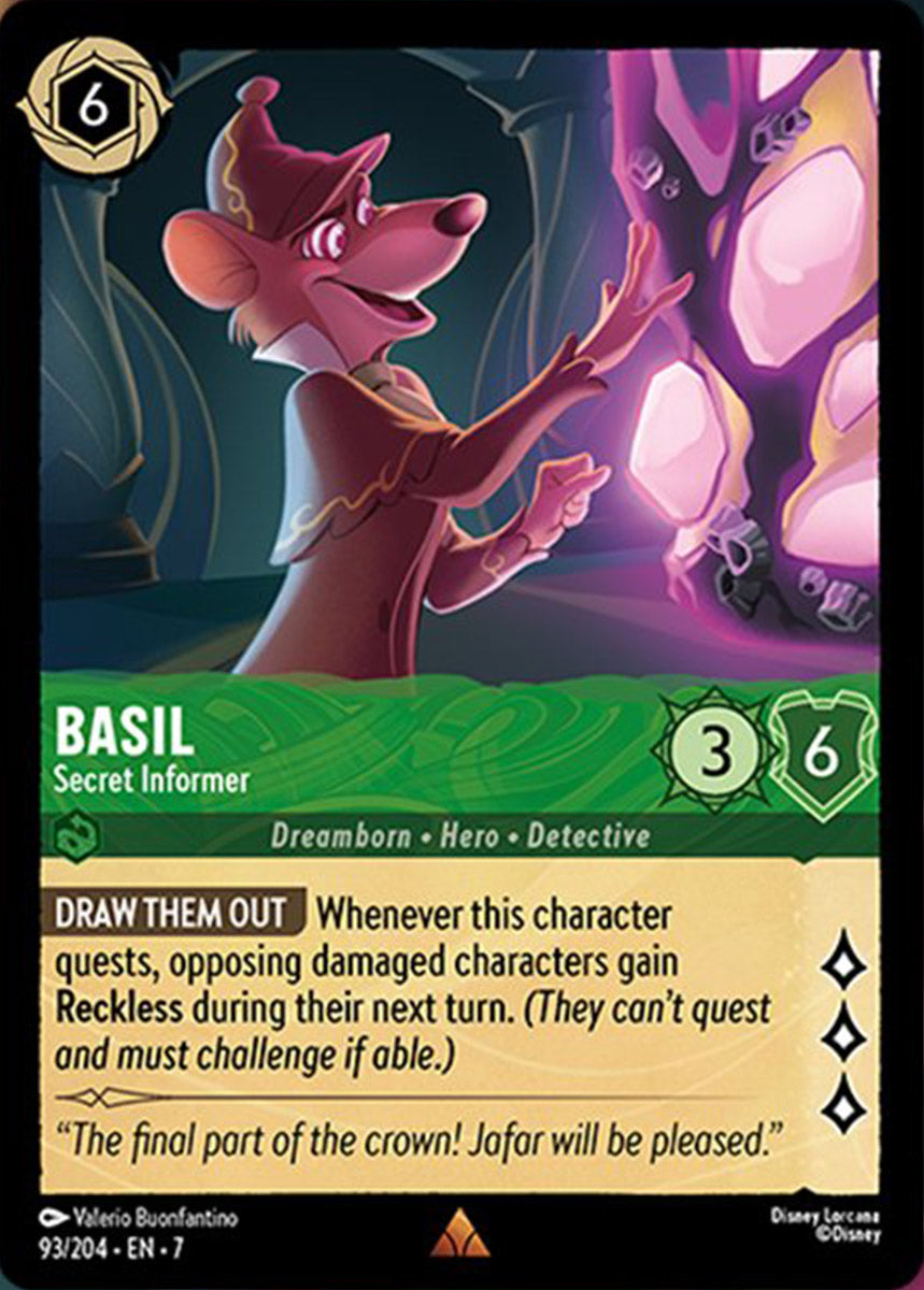 Basil - Secret Informer (Archazia's Island - 093/204) Rare