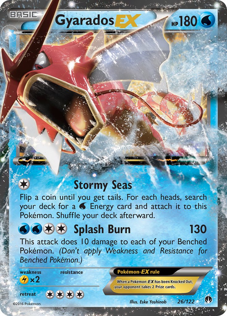 Gyarados EX - 026/122 (BKP) Ultra Rare - Near Mint Holofoil