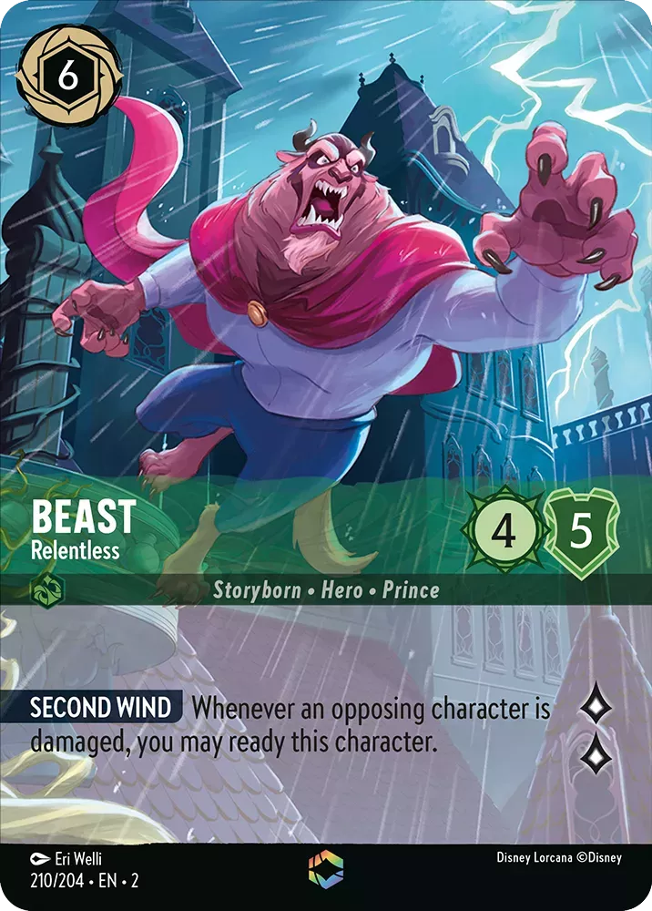 Beast - Relentless (Alternate Art) (Rise of the Floodborn 210/204) Enchanted - Near Mint Holofoil